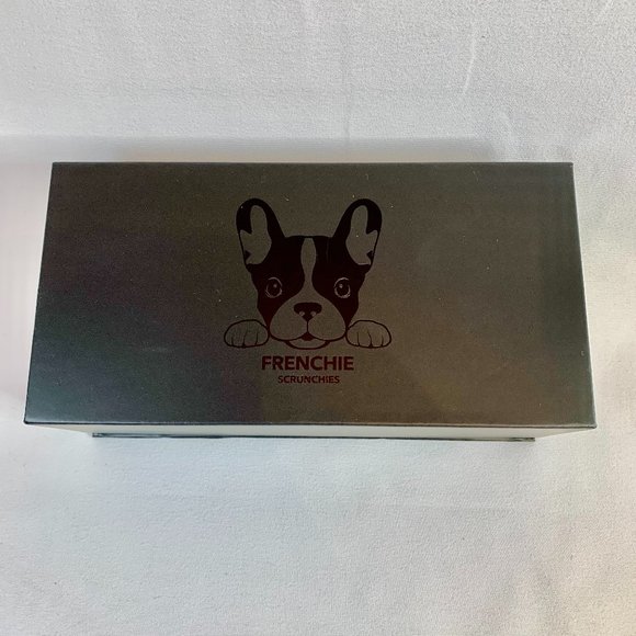 NEW Frenchie Scrunchies, set of 6 - Black/Gry/Navy - Picture 5 of 5